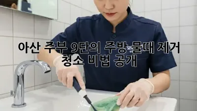 아산 주부 9단👩‍🍳의 ✨주방 물때 제거 청소✨ 비법 공개!